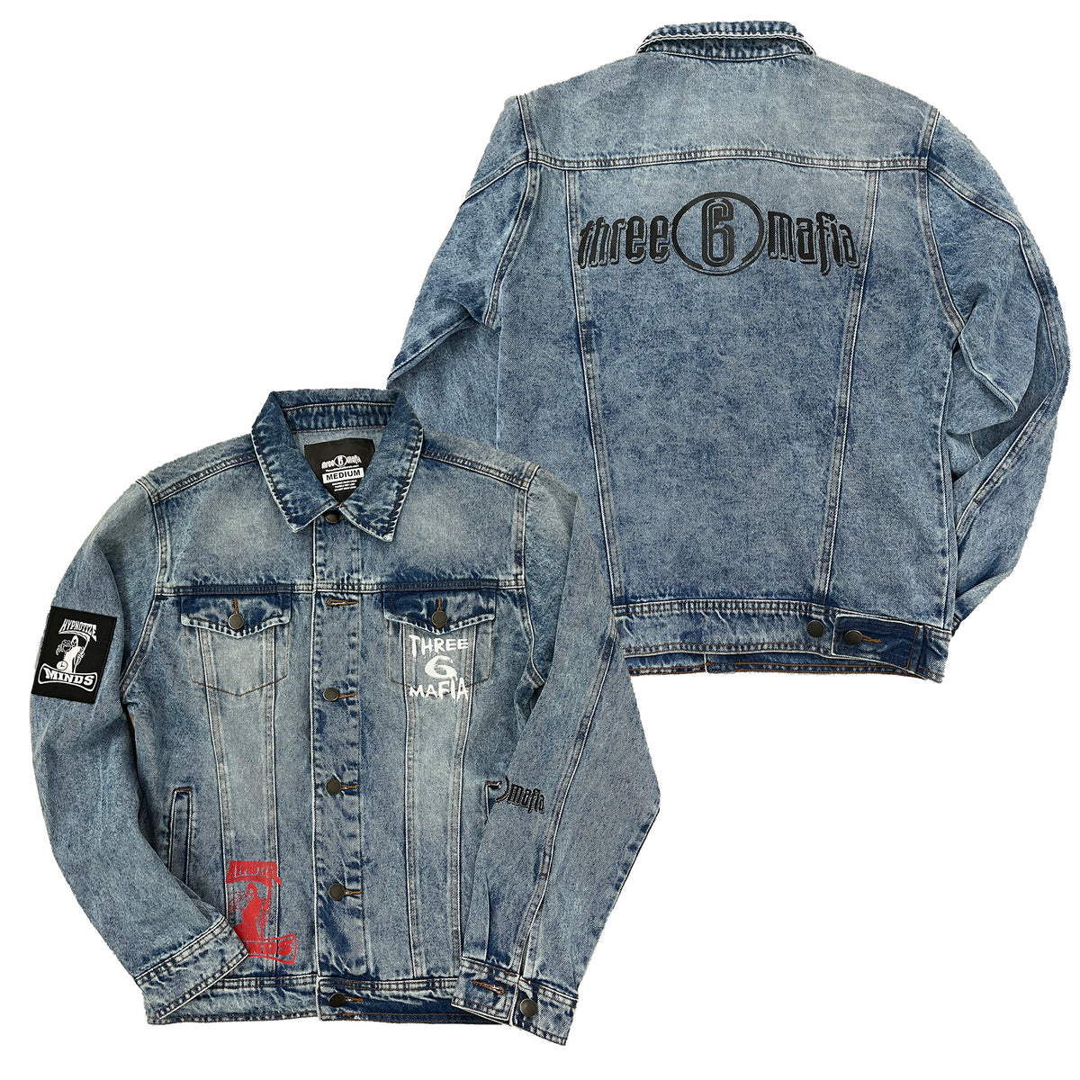 Three 6 Mafia Blue Denim Jacket – three6mafiamerch