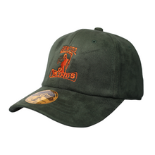 Load image into Gallery viewer, Dad Hat "Hypnotize Minds" Green Suede w/ Orange Embroidery