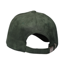 Load image into Gallery viewer, Dad Hat "Hypnotize Minds" Green Suede w/ Orange Embroidery