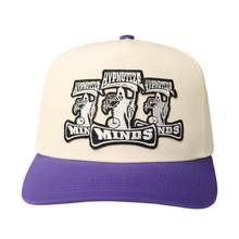Load image into Gallery viewer, Snapback &quot;Triple Hyp&quot; Cream/Purple Snapback