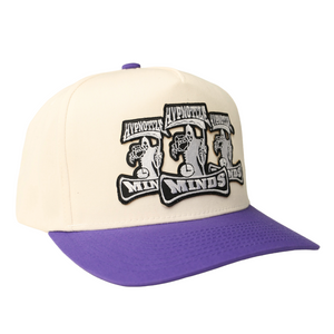 Snapback "Triple Hyp" Cream/Purple Snapback
