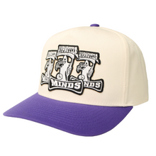 Load image into Gallery viewer, Snapback &quot;Triple Hyp&quot; Cream/Purple Snapback
