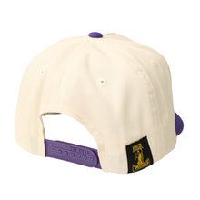 Load image into Gallery viewer, Snapback &quot;Triple Hyp&quot; Cream/Purple Snapback