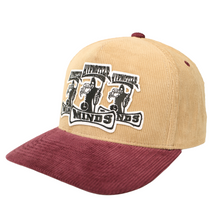 Load image into Gallery viewer, Snapback &quot;Triple Hyp&quot; Cream/Purple Corduroy