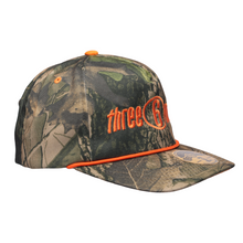 Load image into Gallery viewer, Snapback &quot;Three 6 Mafia Orange Logo&quot; Tree Camo