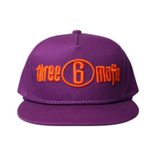 Load image into Gallery viewer, Snapback "Three 6 Mafia" Purple&amp;Orange Logo