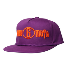 Load image into Gallery viewer, Snapback "Three 6 Mafia" Purple&amp;Orange Logo