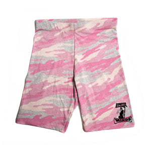 Hypnotize Minds "Women Biker Shorts" Pink Camo