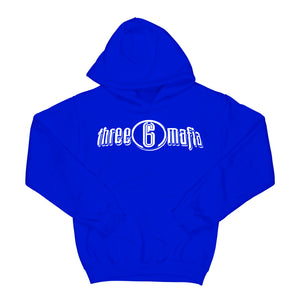 Three 6 Mafia Logo "Hoodie" Royal Blue.