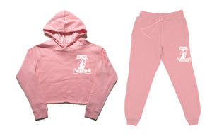 Hypnotize Minds "Crop Sweat Suit" Pink
