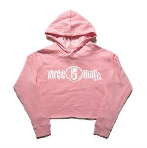 Three 6 Mafia "Cropped Hoodie" Pink
